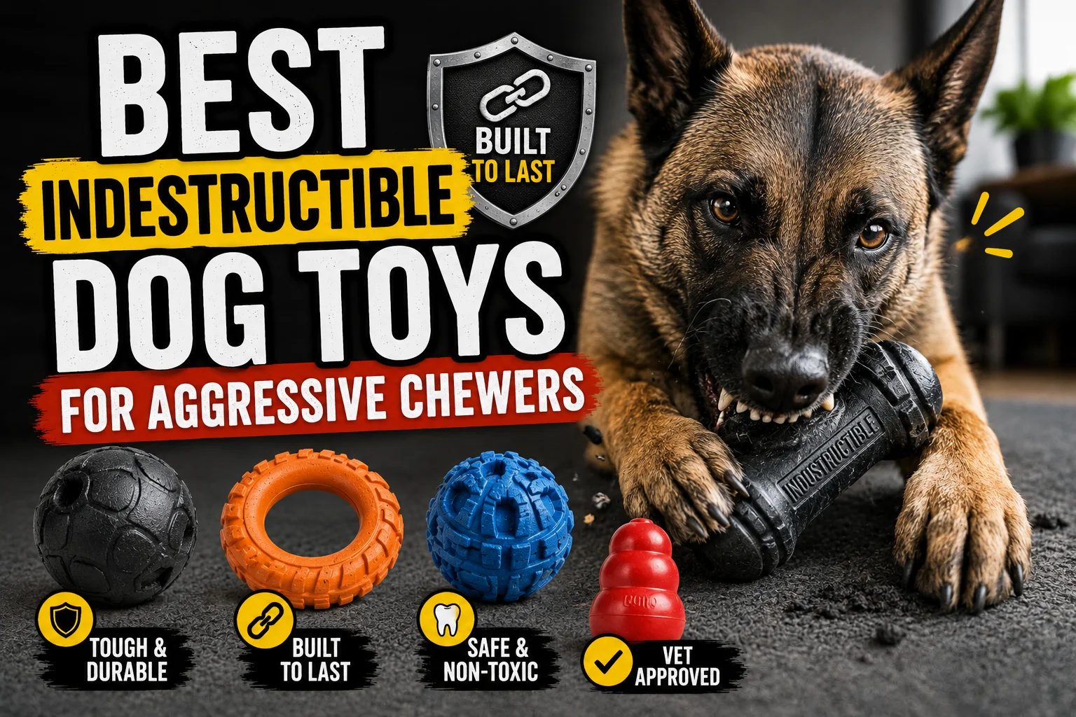 Best Indestructible Dog Toys for Aggressive Chewers