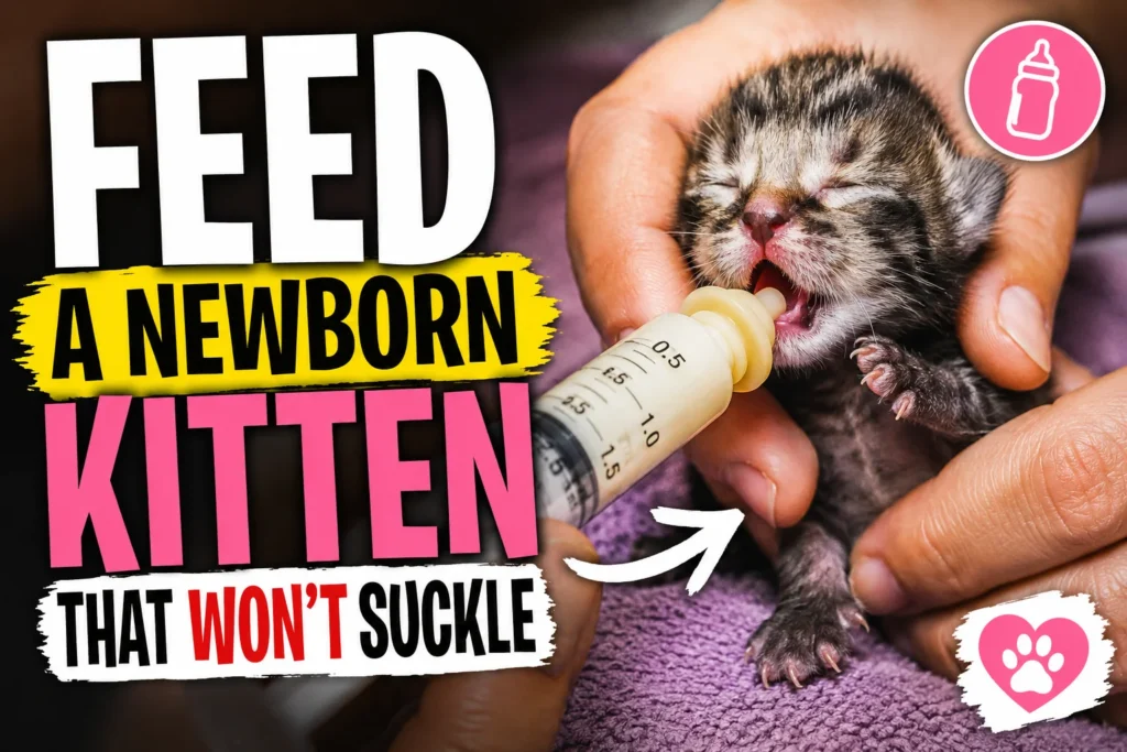Feed a Newborn Kitten That Won't Suckle