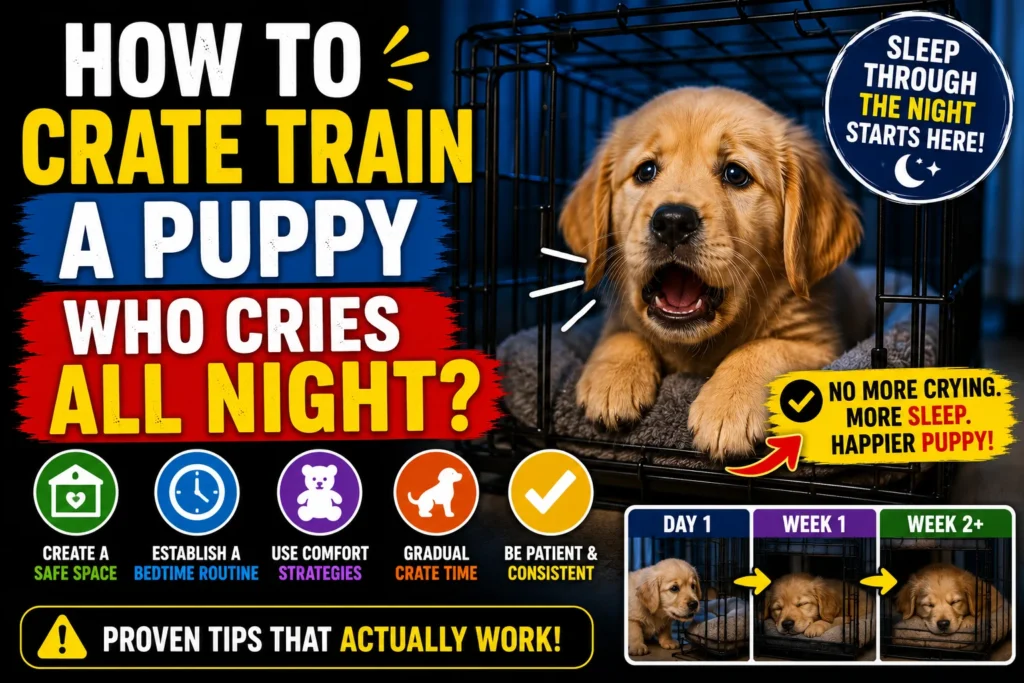 How To Crate Train A Puppy Who Cries All Night?