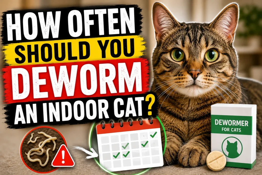 How often should you deworm an indoor cat?