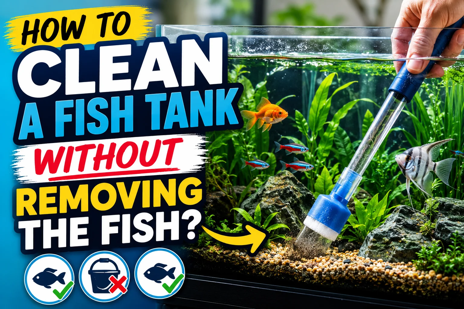 Clean a Fish Tank Without Removing the Fish