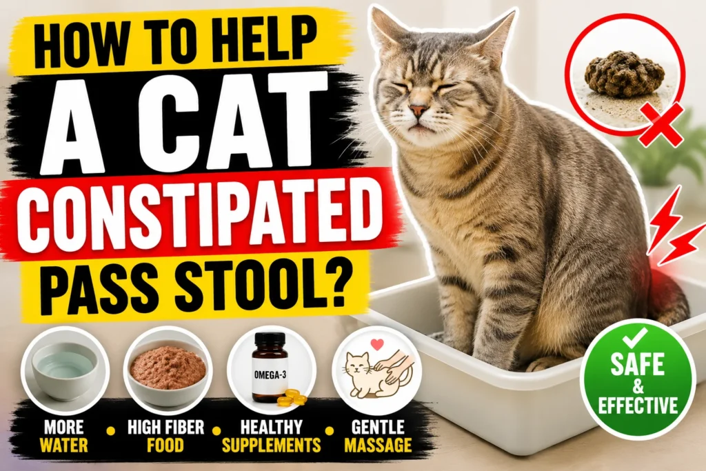 How to Help a Cat Constipated Pass Stool?