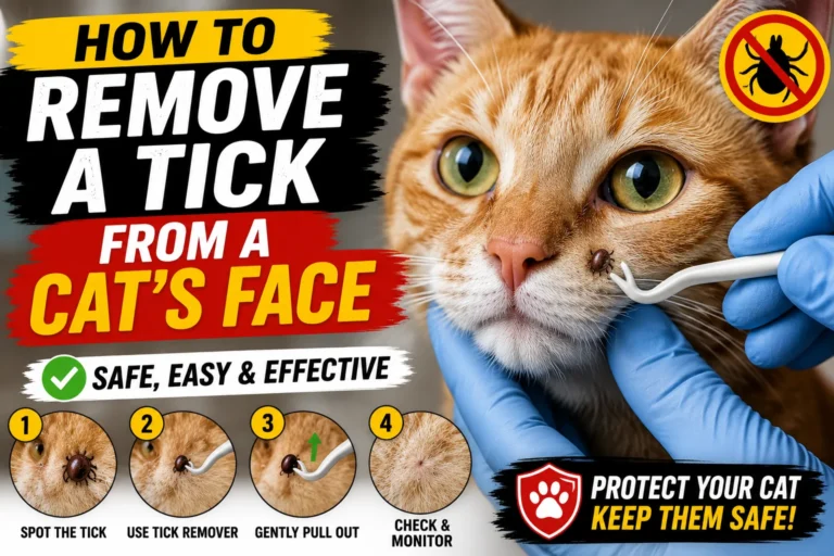 How to Remove a Tick From a Cats Face?