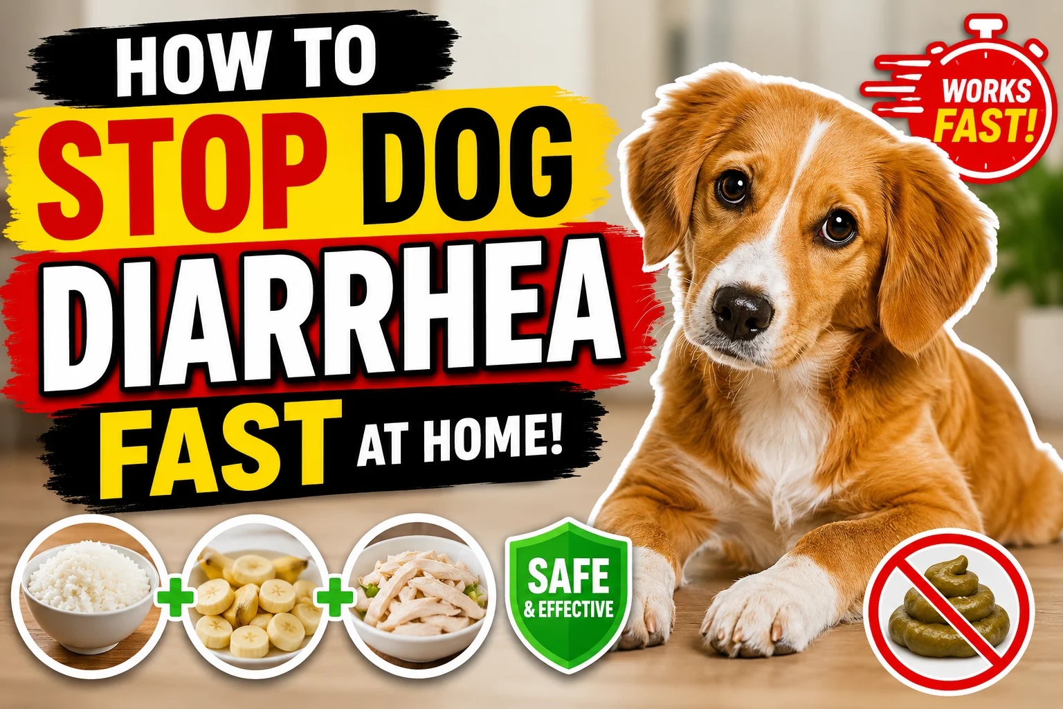 How to Stop Dog Diarrhea Fast at Home?