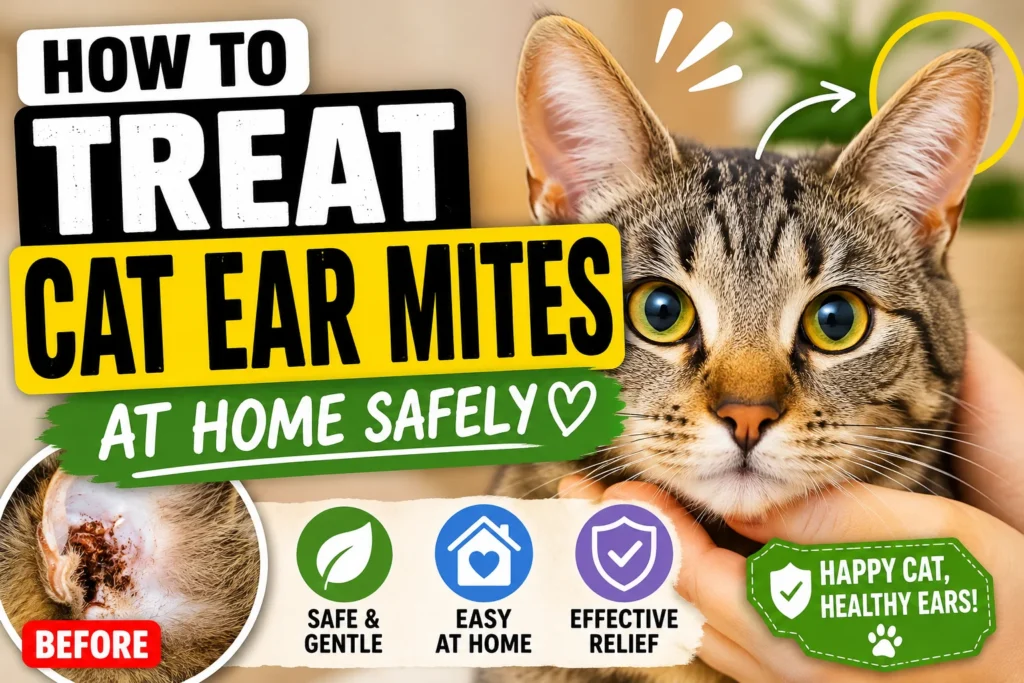 How to Treat Cat Ear Mites at Home Safely?