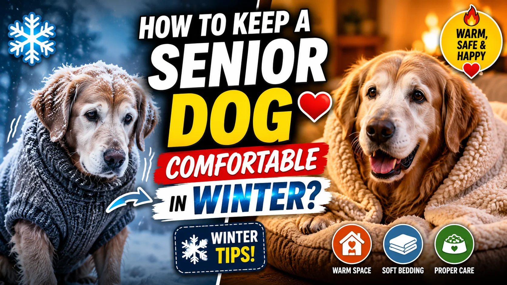 Keep a Senior Dog Comfortable in Winter
