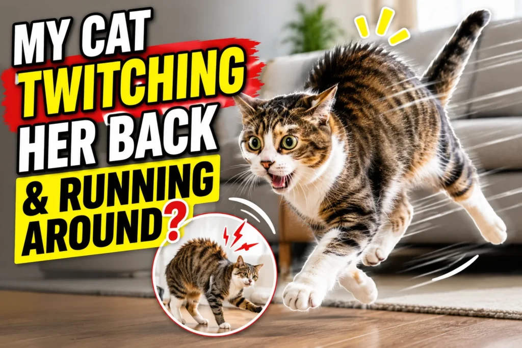 My Cat Twitching Her Back and Running Around?