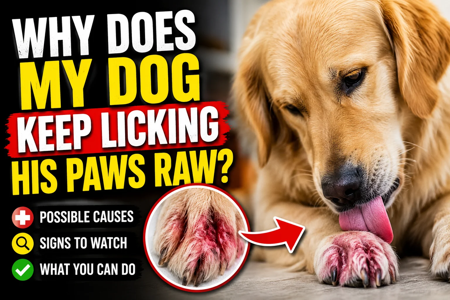 My Dog Keep Licking His Paws Raw