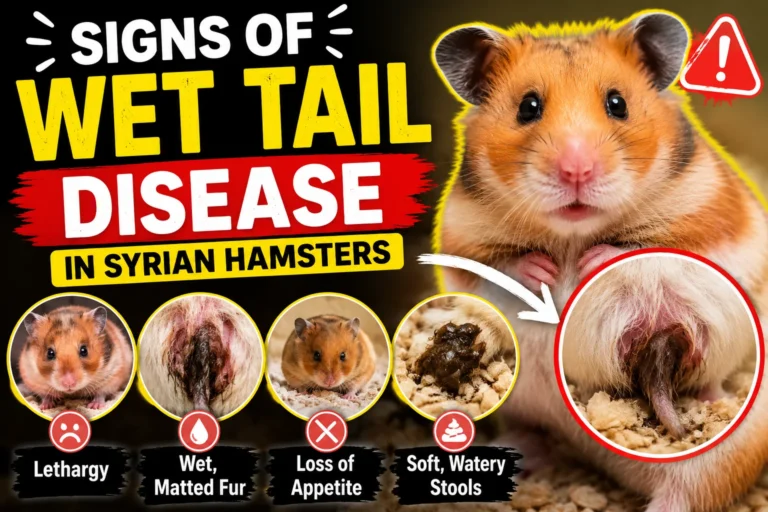 Signs of Wet Tail Disease in Syrian Hamsters