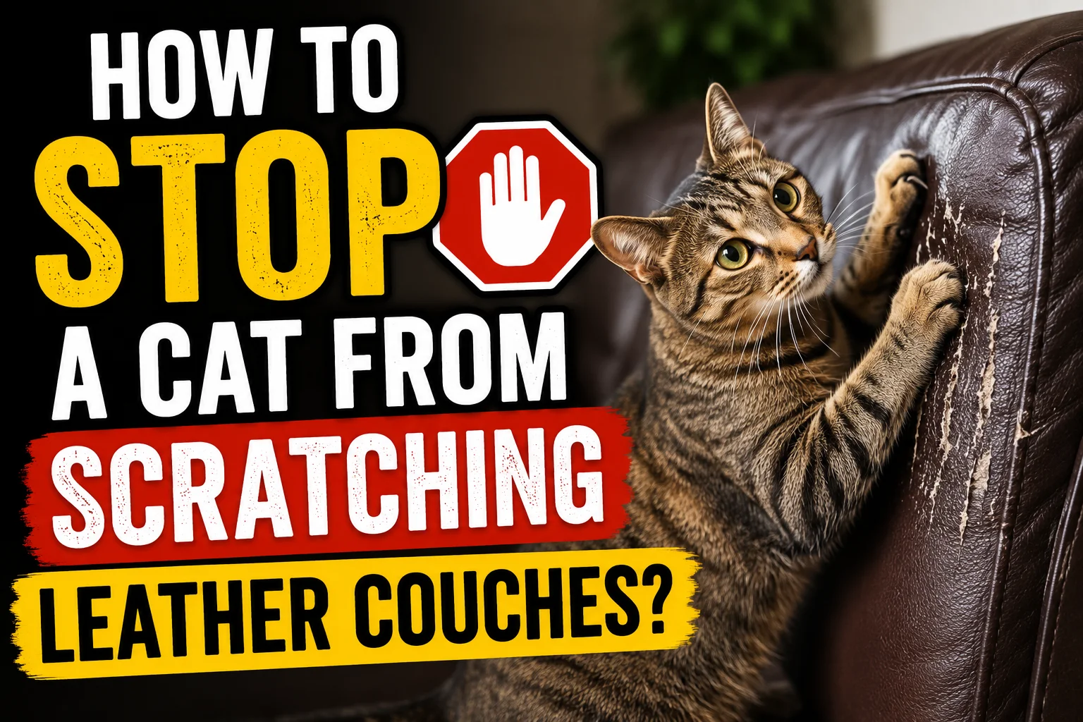 Stop a Cat From Scratching Leather Couches