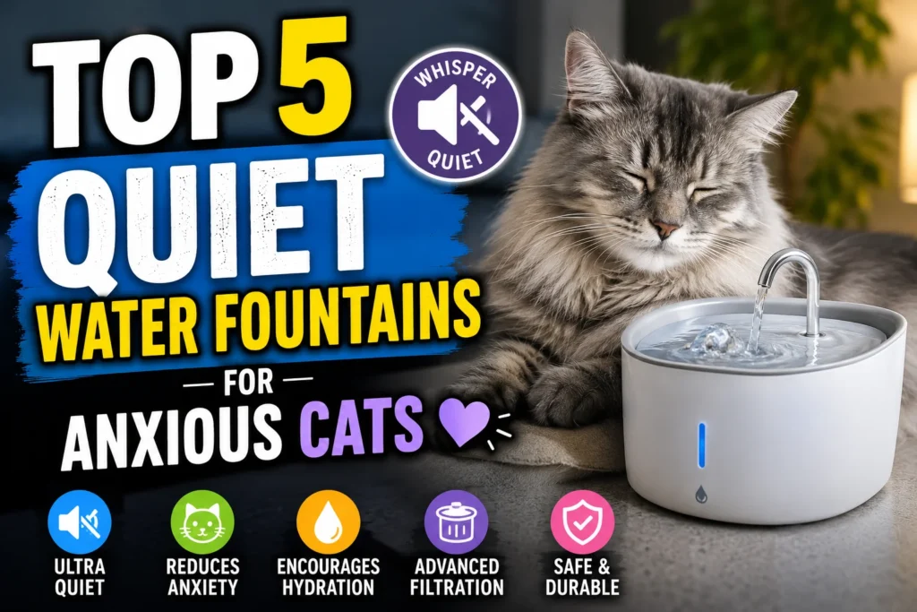 Top 5 Quiet Water Fountains for Anxious Cats