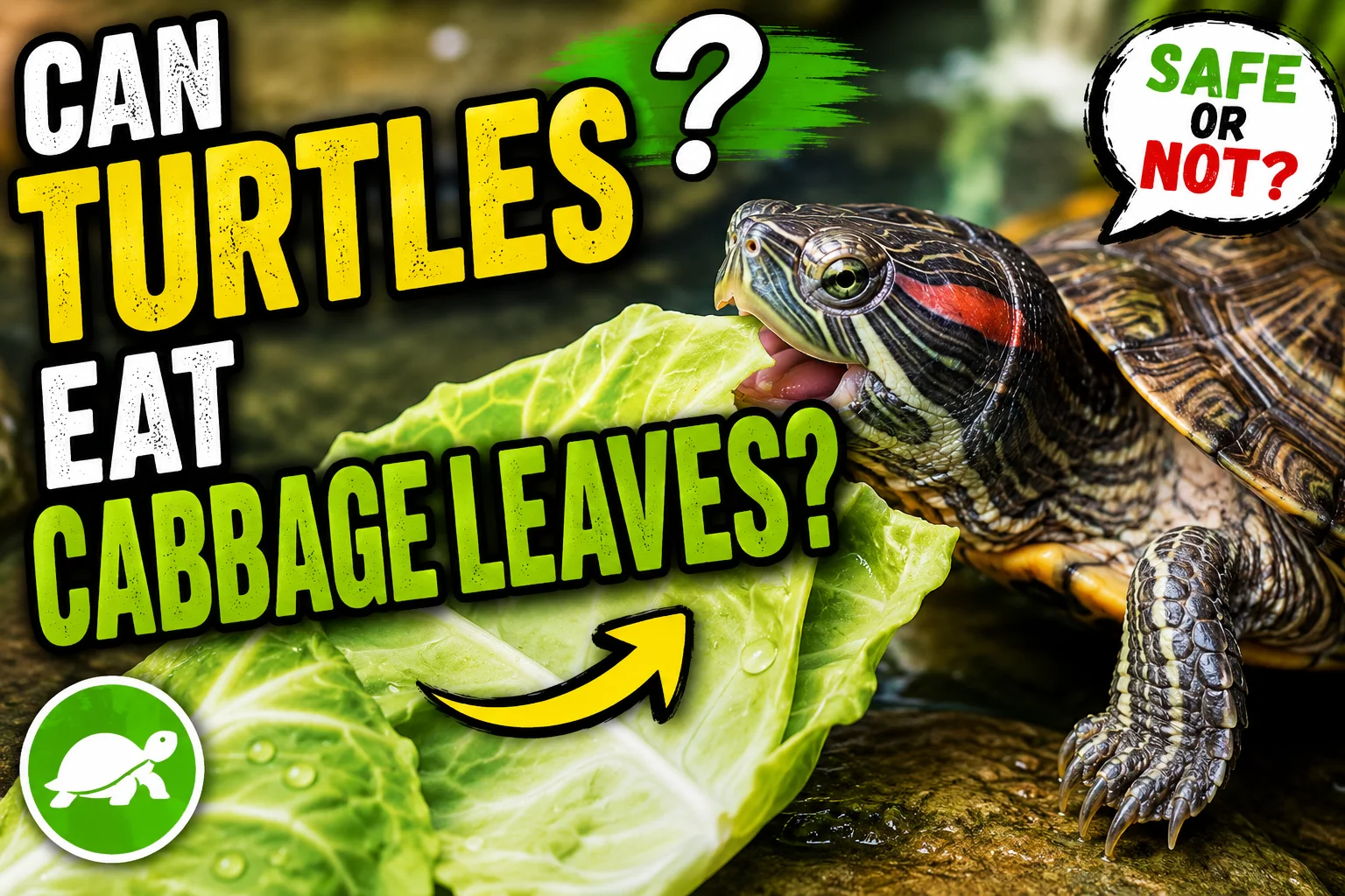 Turtles Eat Cabbage Leaves?