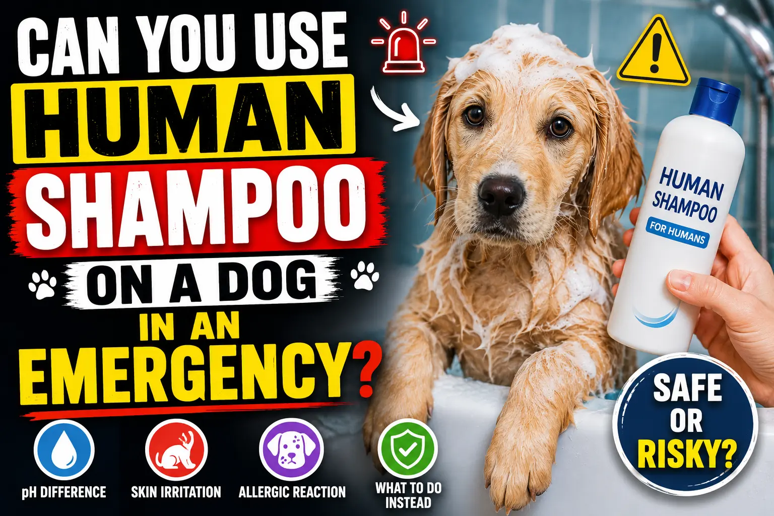 Use Human Shampoo on a Dog in an Emergency?