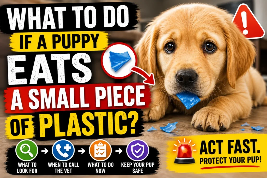 What To Do If A Puppy Eats A Small Piece Of Plastic?
