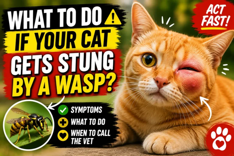 What to do if your cat gets stung by a wasp?