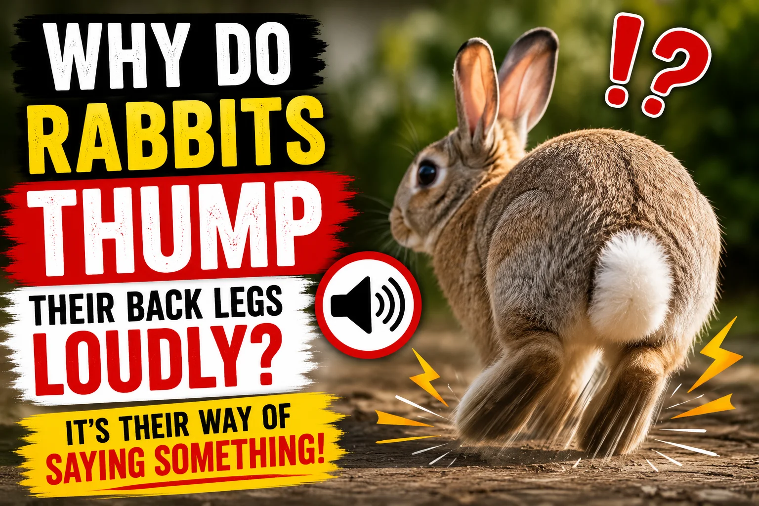 Rabbits Thump Their Back Legs Loudly
