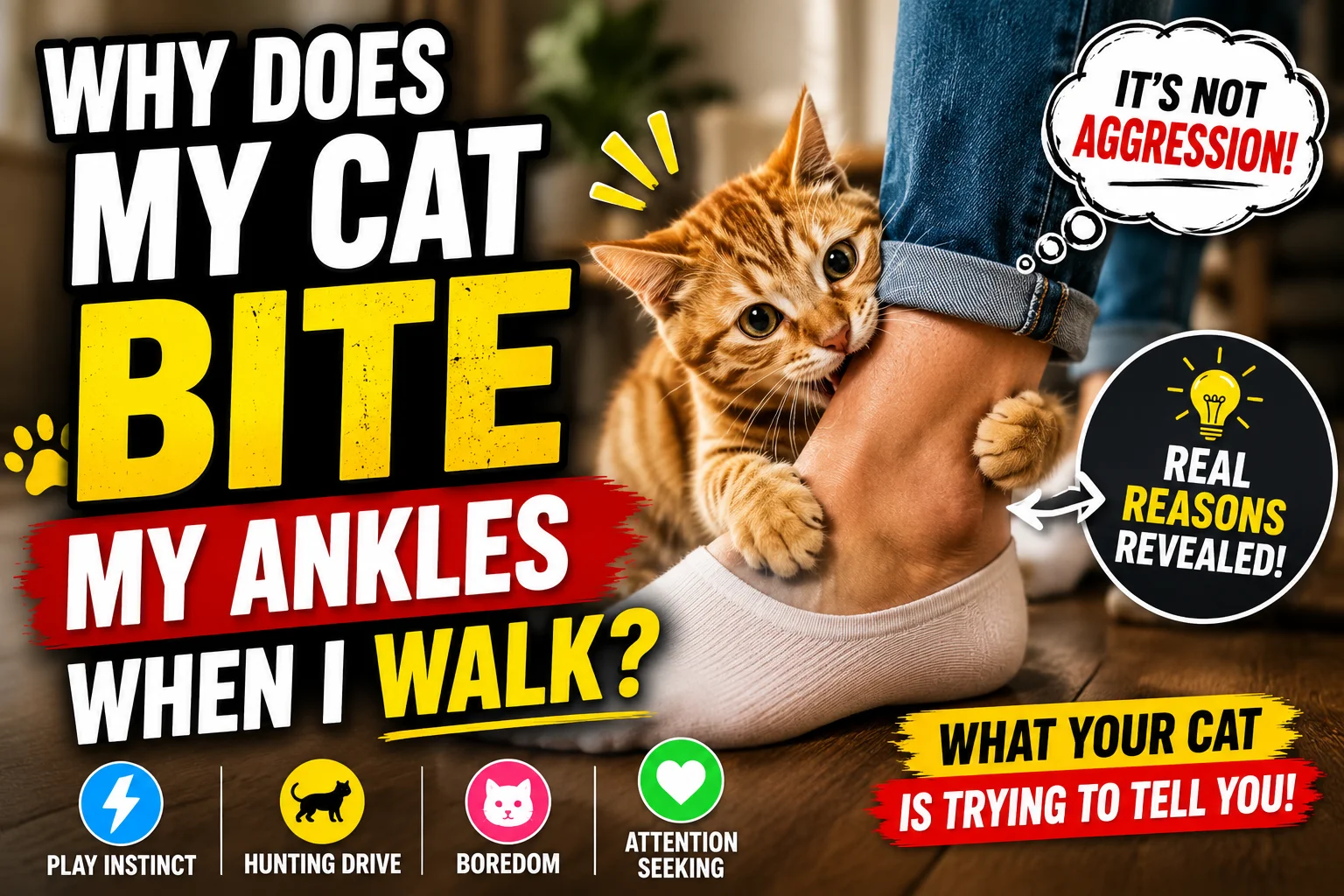 Why Does My Cat Bite My Ankles When I Walk?