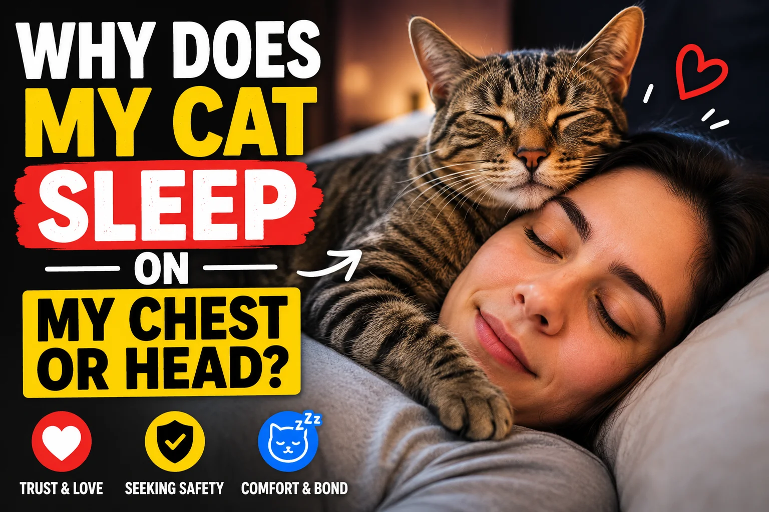 Why Does My Cat Sleep on My Chest or Head?