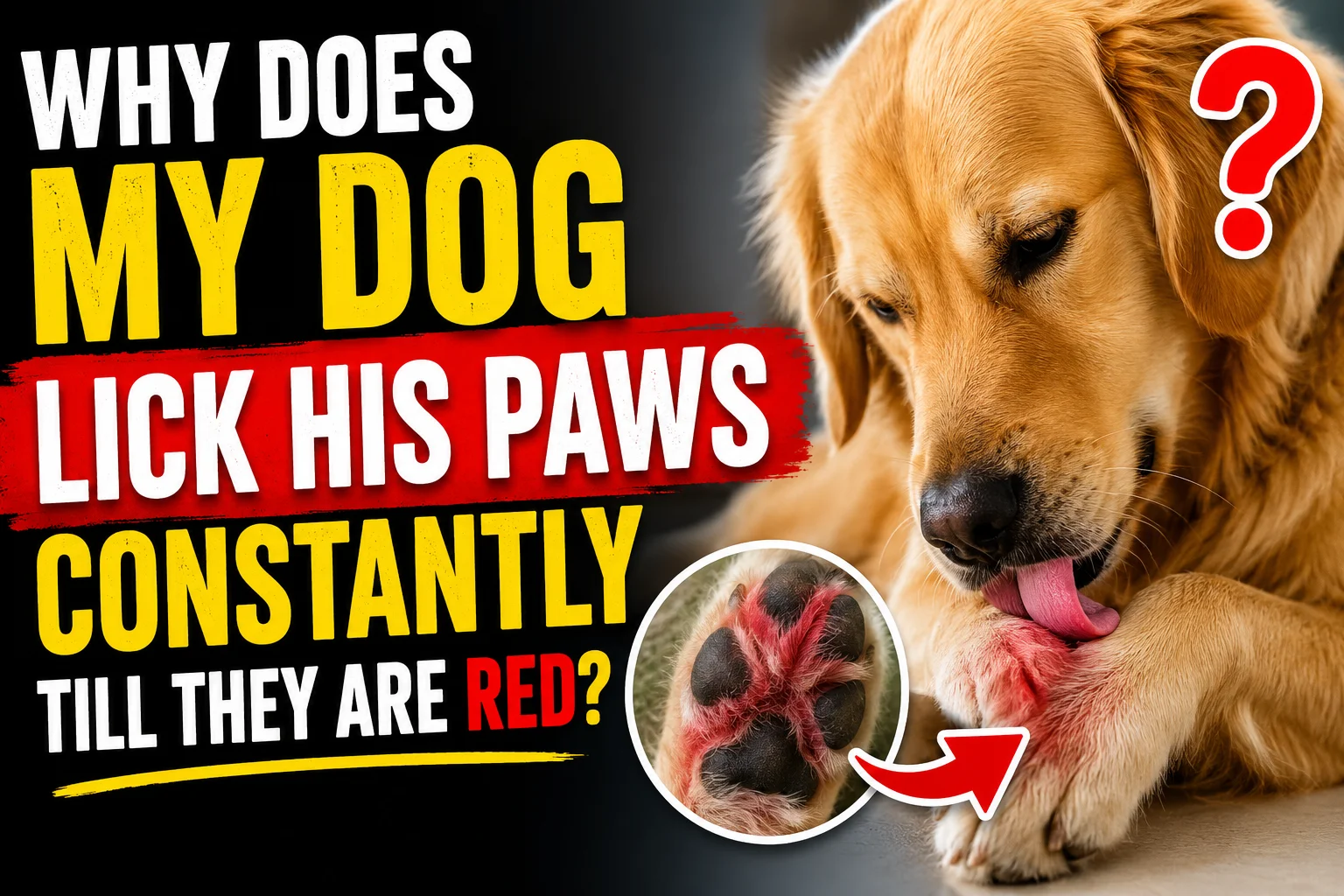 Why Does My Dog Lick His Paws Constantly Till They Are Red?