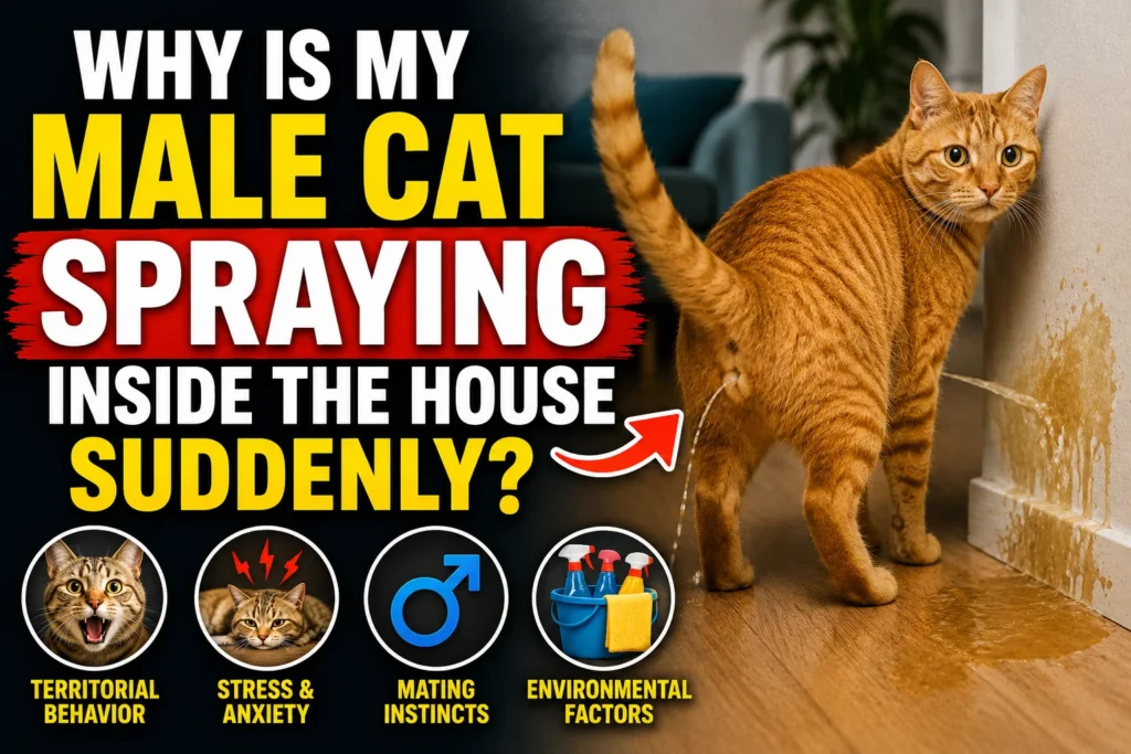 Why is My Male Cat Spraying Inside the House Suddenly?