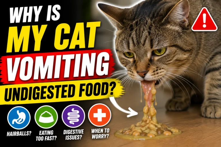 Why is my cat vomiting undigested food?