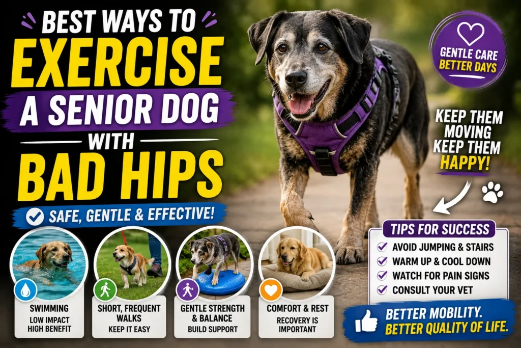 Best Ways To Exercise A Senior Dog With Bad Hips