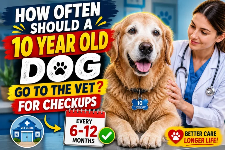 How Often Should A 10 Year Old Dog Go To The Vet For Checkups?