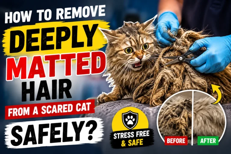 How to Remove Deeply Matted Hair From a Scared Cat Safely?
