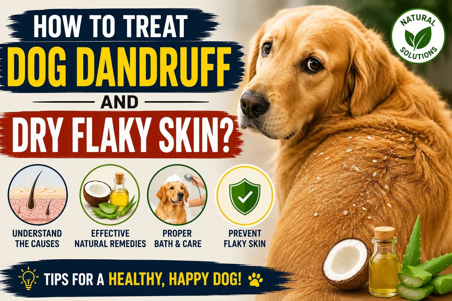 How to Treat Dog Dandruff and Dry Flaky Skin?