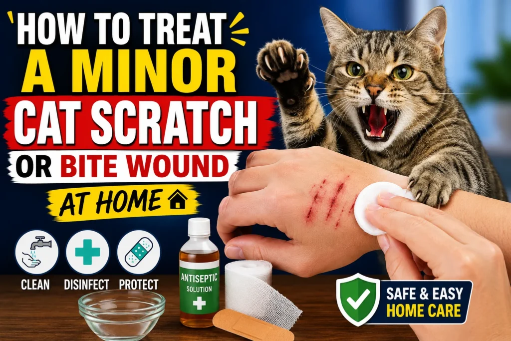How to Treat a Minor Cat Scratch or Bite Wound at Home?