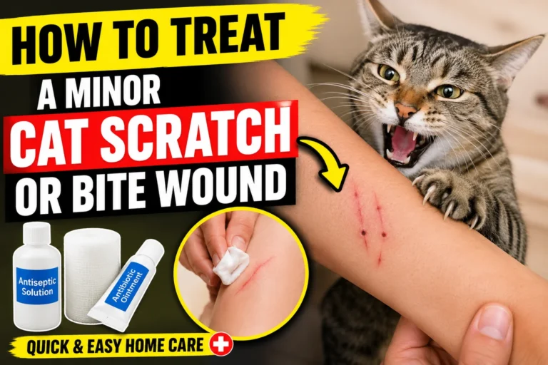 How to Treat a Minor Cat Scratch or Bite Wound ?