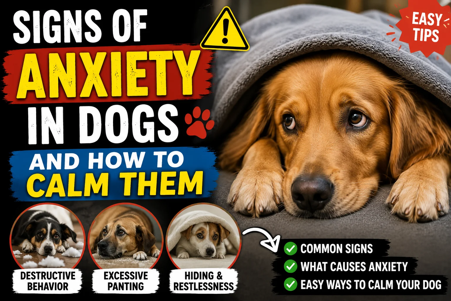 Signs of Anxiety in Dogs and How to Calm Them