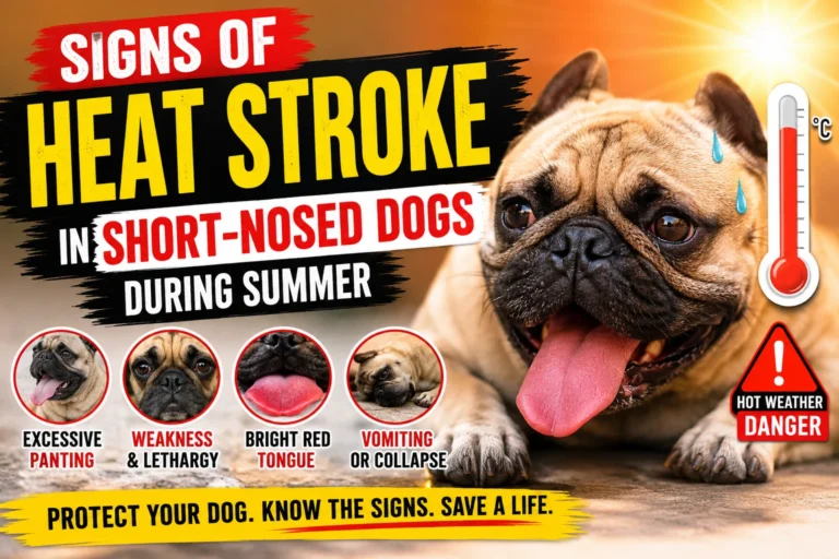 Signs of Heat Stroke in Short-Nosed Dogs During Summer