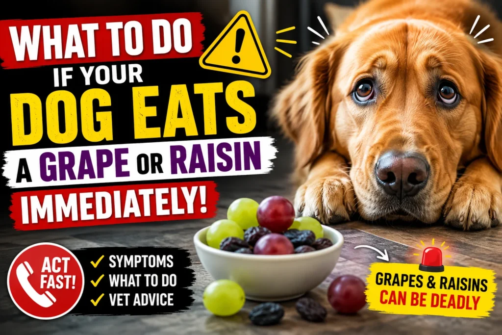 What to Do If Your Dog Eats a Grape or Raisin Immediately?