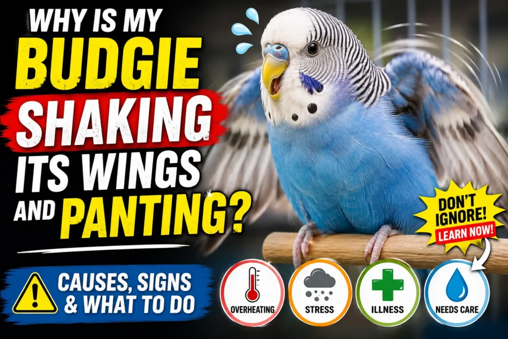 Why Is My Budgie Shaking Its Wings And Panting?