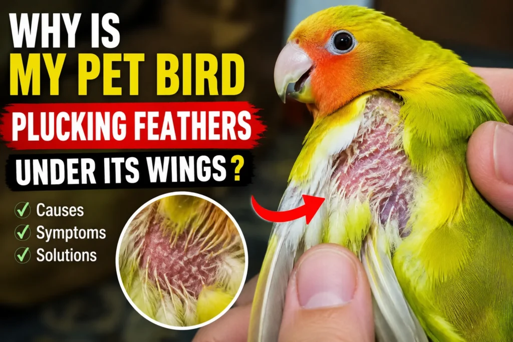 Why Is My Pet Bird Plucking Feathers Under Its Wings?