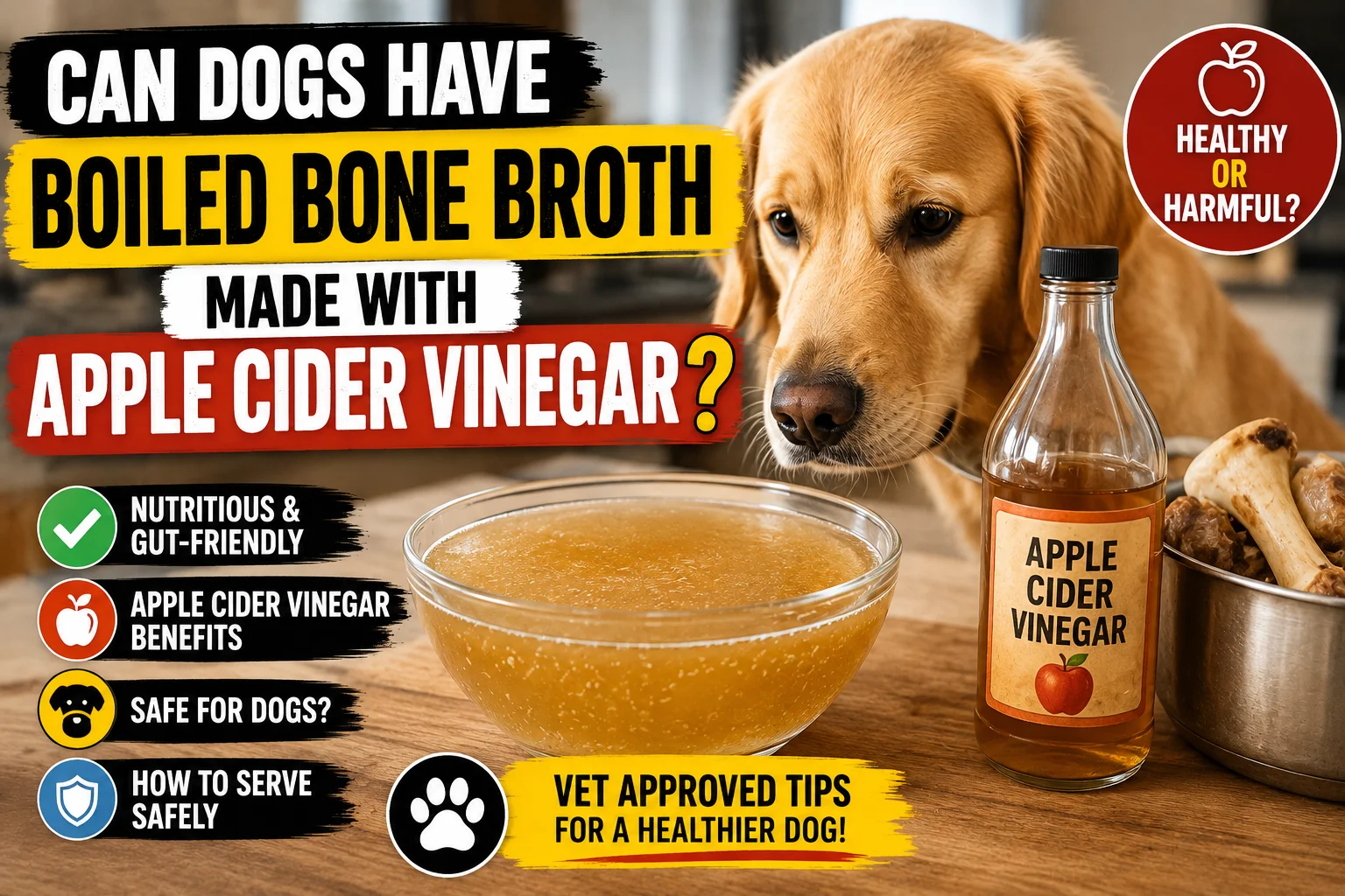 Can Dogs Have Boiled Bone Broth Made with Apple Cider Vinegar?