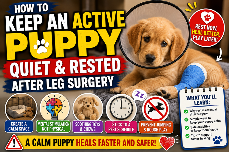 How to Keep an Active Puppy Quiet and Rested After Leg Surgery