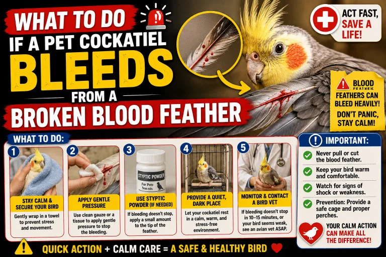 What to Do If Your Cockatiel Bleeds from a Broken Blood Feather 2026