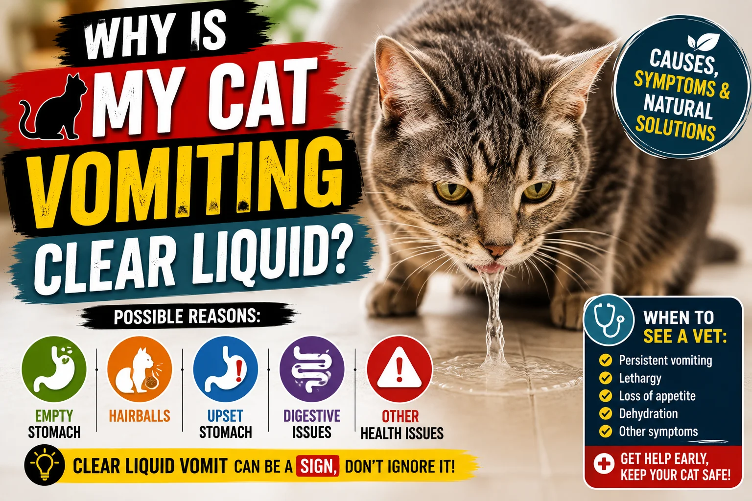 Why is My Cat Vomiting Clear Liquid