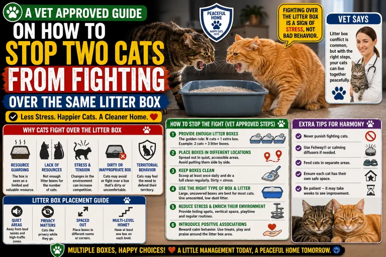 A Vet Approved Guide on How to Stop Two Cats from Fighting Over the Same Litter Box