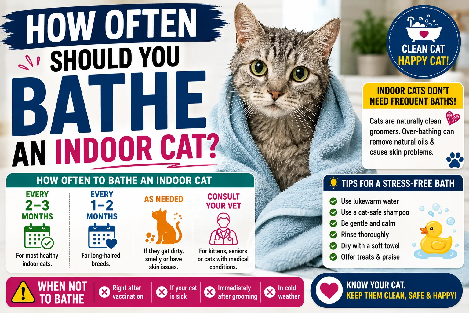 How Often Should You Bathe an Indoor Cat
