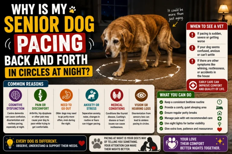 Why Is My Senior Dog Pacing Back and Forth in Circles at Night?
