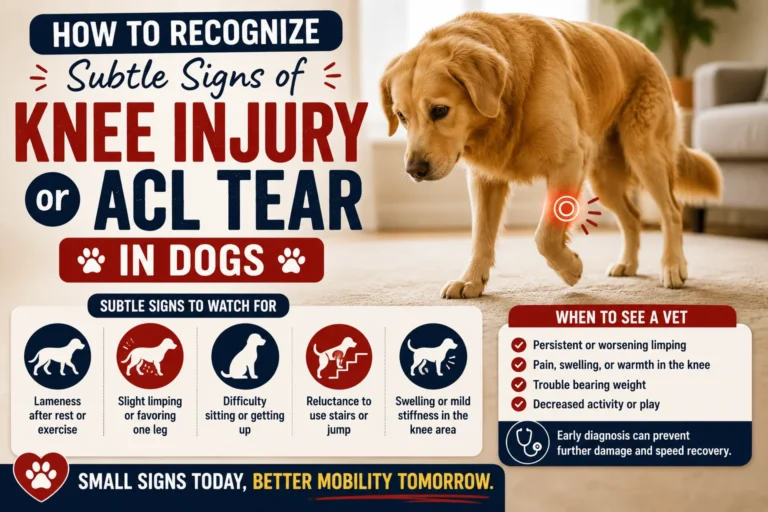 How to Recognize the Subtle Signs of a Knee Injury or ACL Tear in Your Dog 2026