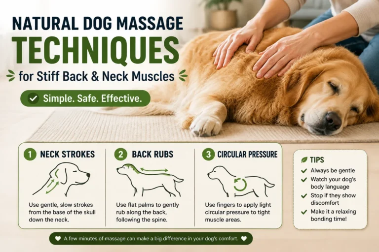 Natural Dog Massage Techniques for Stiff Back and Neck Muscles 2026