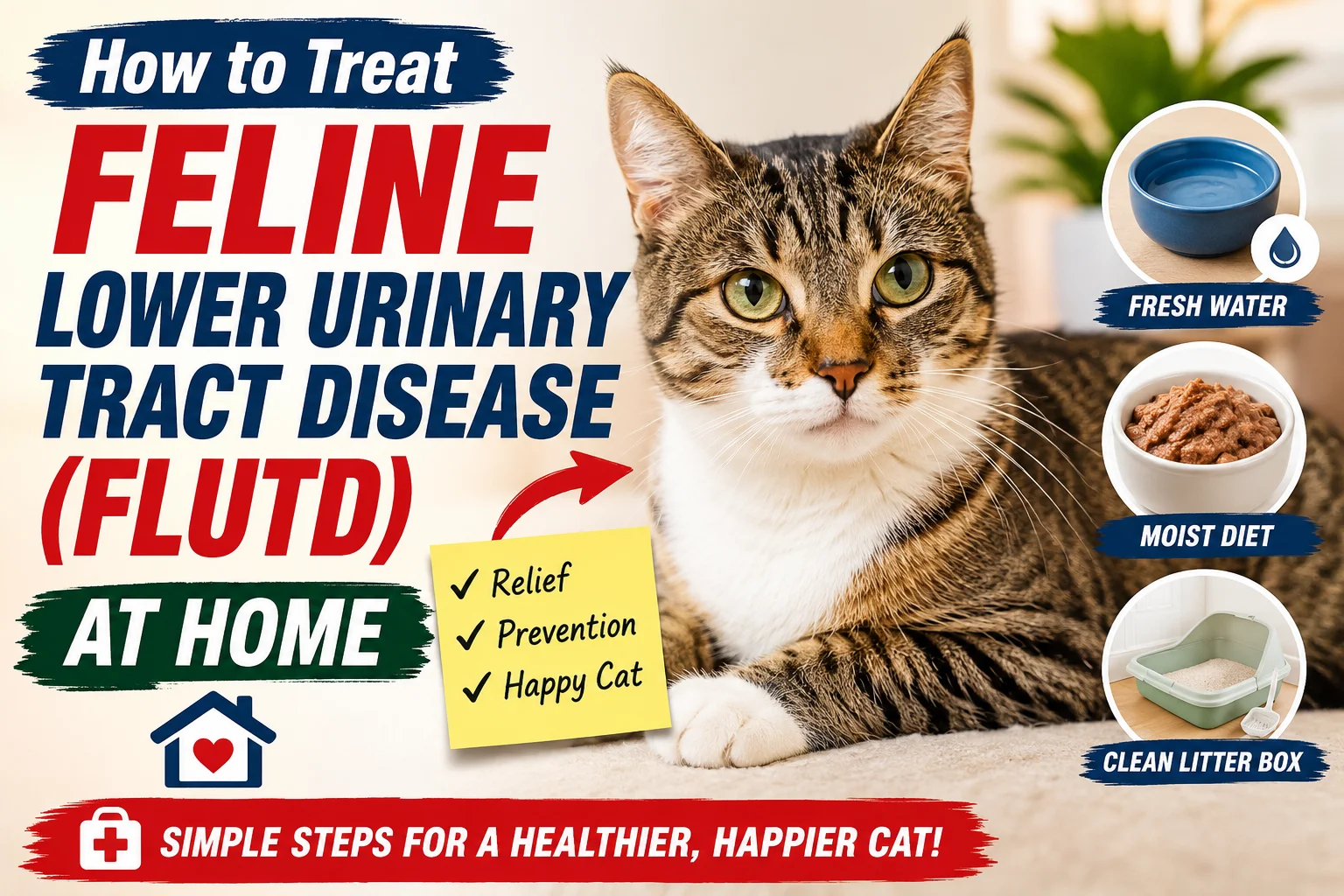 How to treat feline lower urinary tract disease (FLUTD) at home 2026