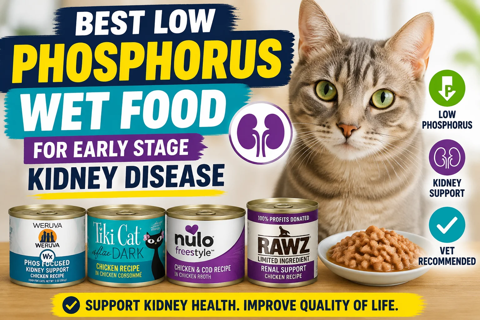 Best Low Phosphorus Wet Food Options for Early Stage Cat Kidney Disease