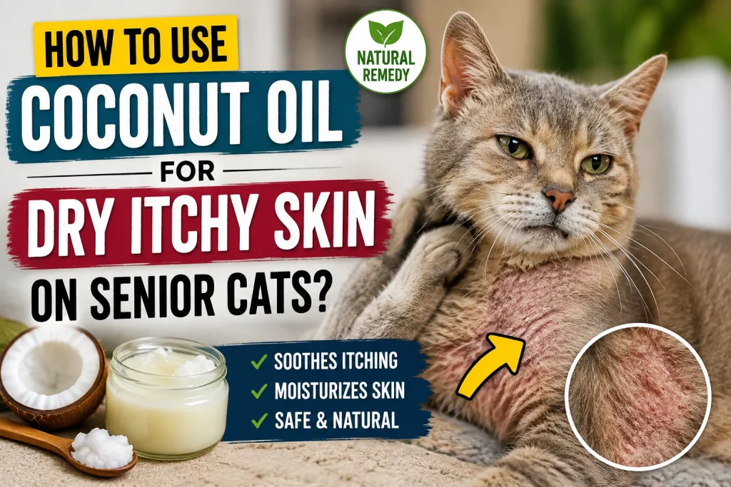 How to Use Coconut Oil for Dry Itchy Skin on Senior Cats?