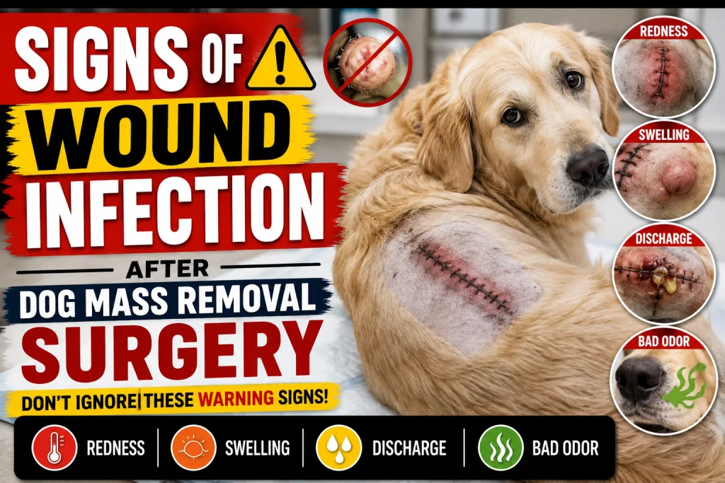 Signs of Wound Infection After Dog Mass Removal Surgery