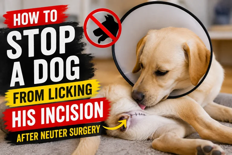 How to Stop a Dog from Licking His Incision After Neuter Surgery
